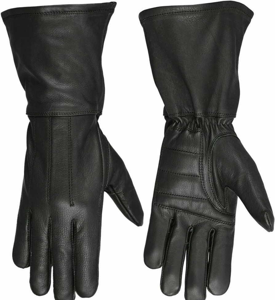 Hugger Glove Company Hugger Women'S Black Motorcycle Gauntlet Gloves Unlined Cold/Wind Resistant Online