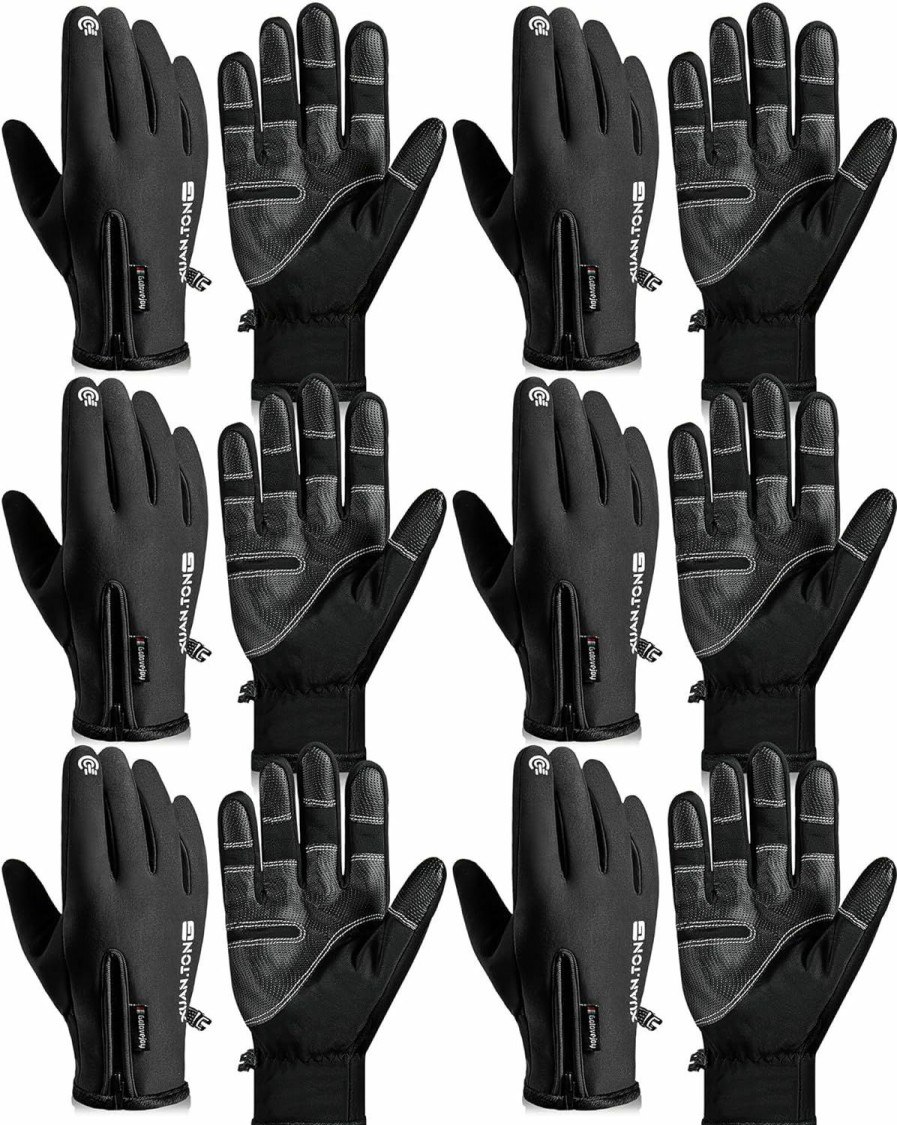 Vabean Vabean 6 Pairs Winter Gloves For Men Women Waterproof Windproof Touch Screen Gloves Cold Weather Thermal Gloves Online