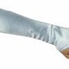 Greatlookz Cinderella Satin Fingerless Elbow Length Gloves, Light Blue New