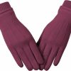 Kebesu Womens Winter Suede Gloves With Touch Screen Texting Finger Wool Lined Windproof Warm Fashion Dress Gloves New