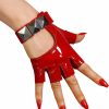 DooWay Dooway Short Leather Driving Gloves Genuine Patent Sheepskin Leather Fingerless Shiny Look Steampunk Dancing Costume Wholesale