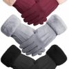 SATINIOR Satinior 3 Pairs Winter Warm Touchscreen Gloves Women'S Fleece Lining Texting Gloves Fuzzy Soft Winter Gloves For Skiing Clearance