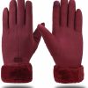 Henykany Winter Gloves For Women Warm Touchscreen Glove Windproof Elastic Texting Black Red Pink Grey Gloves Women Online