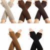 SATINIOR Satinior 5 Pairs Knit Arm Warmer Fingerless Gloves Knitted Long Mitten Women Thumb Hole Gloves Online