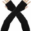 Dohia Dohia Winter Warm Fingerless Gloves For Women Over Elbow Long Thumb Hole Gloves Mittens Knitted Arm Warmer D2-Mhsbbnt Wholesale