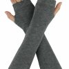 Allegra K Allegra K Dark Gray Fingerless Elastic Winter Thick Arm Warmers Gloves For Ladies One Size Dark Gray Hot