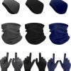 SATINIOR 9 Pcs Uni Winter Accessory Set Include Fleece Ear Warmers Headband Earmuff Winter Neck Gaiter Touchscreen Knit Gloves Clearance