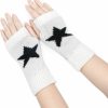 YAMEIZE Yameize Fingerless Star Printed Knitted Gloves - Wrist Warmers Y2K Mittens Knitted Gloves For Women Men Typing Wholesale