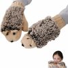 YMMMY ROSE Women Gloves Cat Hedgehog Gloves Knitted Thick Mittens Winter Warm Gloves Fingerless Ribbed Cuff Mitten Christmas Online