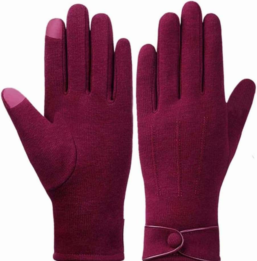 Tomily Tomily Winter Touch Screen Texting Warm Gloves With Thermal Soft Lining For Women Clearance