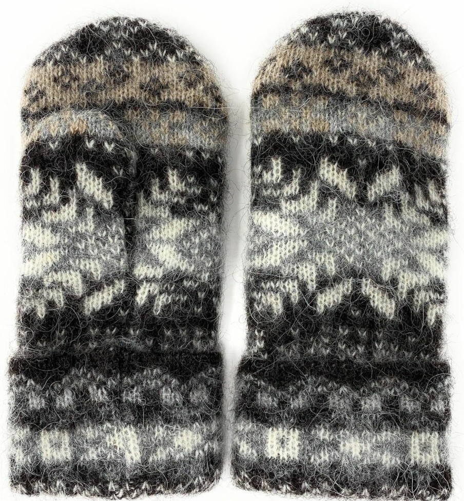 Freyja Canada Warm Women Knit Mittens 100% Icelandic Wool Fleece Lined By Freyja Canada Clearance