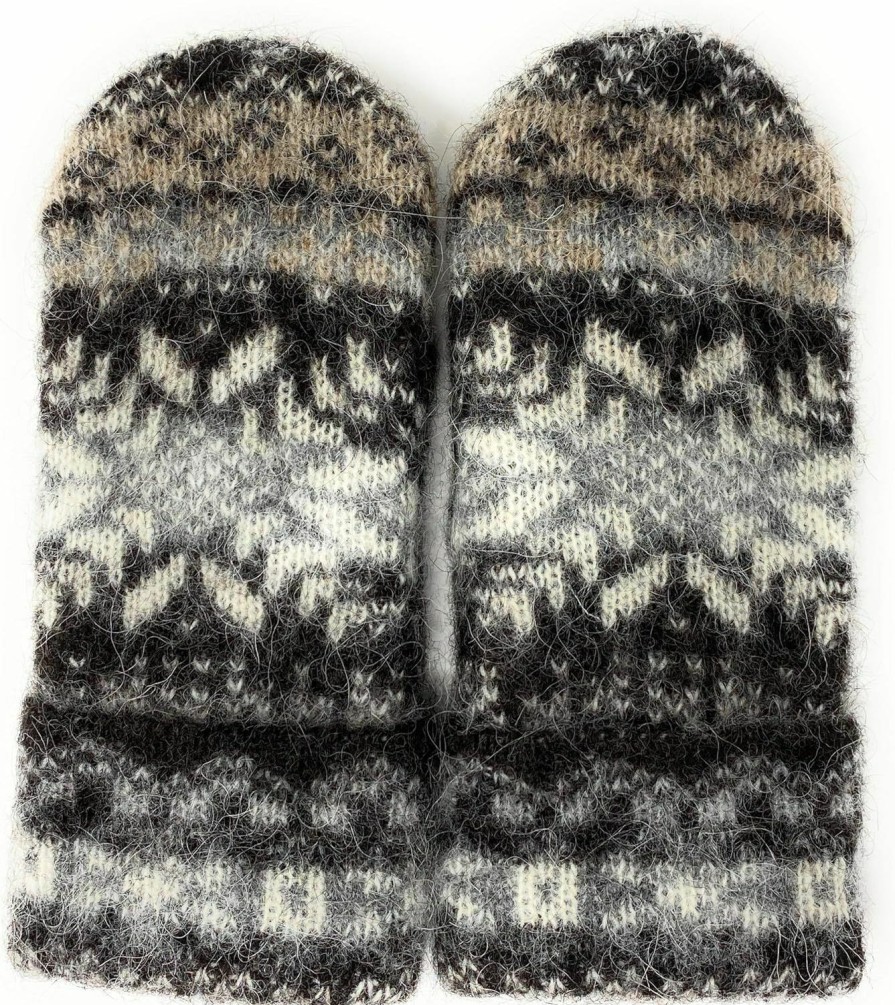 Freyja Canada Warm Women Knit Mittens 100% Icelandic Wool Fleece Lined By Freyja Canada Clearance