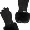 Michael Kors Michael Michael Kors Women'S Faux Fur Trim Knit Gloves - One Size Online