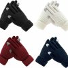 TOBEHIGHER Tobehigher 4 Pairs Winter Gloves - Winter Gloves Women Gloves For Women Cold Weather, Winter Gloves With Elastic Cuff Knit Hot