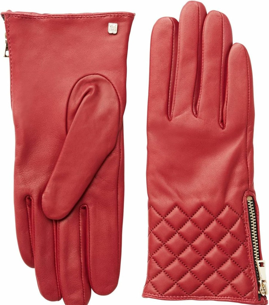 Bruno Magli Bruno Magli Women'S Diamond Quilted Cuff Leather Gloves Wholesale