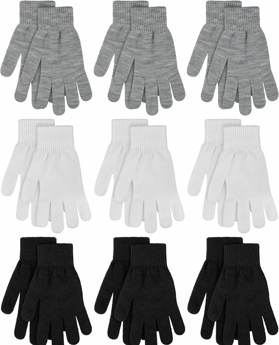 Cooraby Cooraby 9 Pairs Winter Magic Gloves Adult Full Fingers Gloves Warm Stretchy Gloves For Men, Women Or Teens Hot