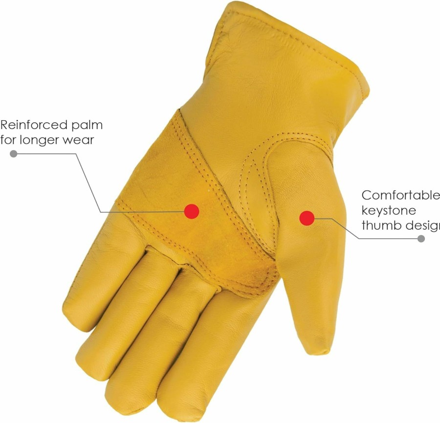 Illinois Glove Company Winter Lined Premium Goatskin Leather Gloves Style 46 (1 Pair) Online