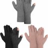 Achiou Achiou Winter Knit Gloves For Men Women, Touch Screen Texting Gloves, Warm Knitted Glove For Outdoor Soft Elastic Lining New