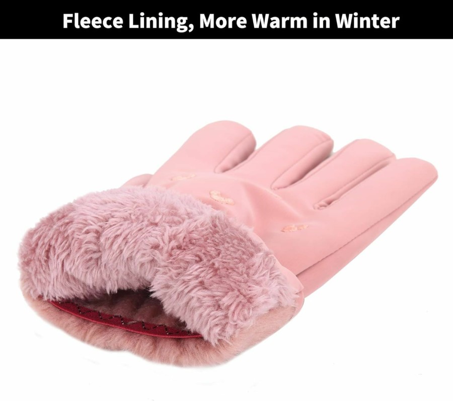 chebofun Chebofun Winter Gloves For Women Touch Screen Texing Warm Ladies Gloves With Thermal Soft Lining Waterproof Winter Gloves For Women Cycling Running Outdoor Sports Wholesale