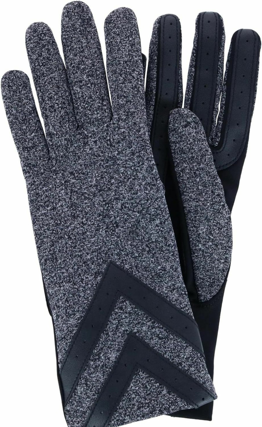 isotoner Isotoner Smartdri Smartouch 3 Button Length Spandex Chevron Gloves - A30660 (Black Heather, S/M) Wholesale