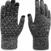 Feelorna Winter Thermal Warm Knit Glove For Men And Women, Touchscreen Cold Weather Gloves Full Finger Soft Warm Gloves Clearance