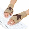 TFHUGFHG Tfhugfhg Khaki Fingerless Warm Gloves Print Star For Women Warm Thumb Hole Knitted Wrist Length Mitten Gloves Best