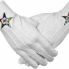 deDecoml Dedecoml Masonic Cotton Gloves With Order Of The Eastern Star Embroidered Hot