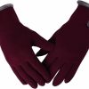 KINBOM Kinbom 1 Pair Of Winter Gloves, With Touch Screen Fingertips Warm Gloves 3 Buttons Gloves For Women, Girls (Red) New