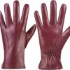 alqqas Winter Fashion Leather Gloves For Women, Warm Cashmere Lining Touchscreen Texting Driving Dress Gloves Clearance