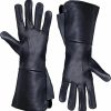 Blingsun Men'S Medieval Renaissance Gloves Pure Black Lambskin Unlined Leather Cosplay Gauntlet Gloves Long Arm Cuff Online