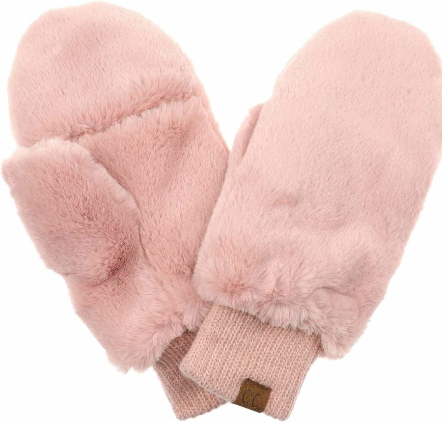 Funky Junque Funky Junque Faux Fur Flip Mittens Womens Warm Convertible Fingerless Gloves Wholesale