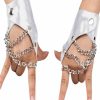 Kaei&Shi Kaei&Shi Punk Chains Leather Gloves, Fingerless Renaissance Accessories Best