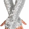 Eyret Eyret Sparkly Sequin Gloves Long Fingerless Gloves Ealstic Glitter Gloves Rave Party Fashion Gloves For Women And Girls Wholesale