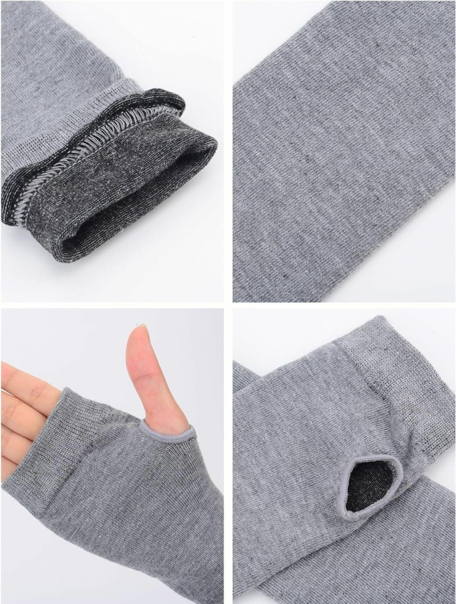 Bememo Bememo 3 Pairs Winter Long Fingerless Gloves Knit Elbow Length Gloves Thumb Hole Arm Warmers For Women Girls Online