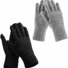 Evob Evob 2 Pairs Women'S Winter Gloves Thermal Warm Lining -Elastic Cuff Cozy Thick Touchscreen Texting Knit Gloves Clearance