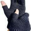 JYUYNY Jyuyny Winter Fingerless Gloves For Women Men, Warm Alpaca Wool Stretch Knit Cold Weather Adult Half Finger Glove For Driving Clearance