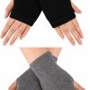 Blulu Blulu Fingerless Warm Gloves With Thumb Hole Cozy Half Fingerless Driving Gloves Knit Mittens For Men, Women New