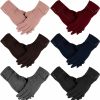 JaGely Jagely 6 Pairs Ladies Gloves Touchscreen Women Gloves Fleece Gloves For Women Cold Weather (Classic Style) New