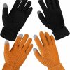 Geyoga 2 Pairs Women'S Winter Touchscreen Gloves Warm Fleece Lined Knit Gloves Elastic Cuff Winter Texting Gloves Online