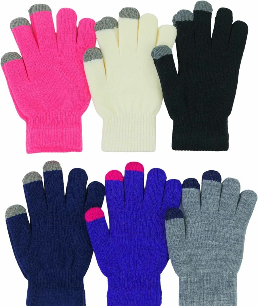 ToBeInStyle Tobeinstyle Women'S Pack Of 6 Assorted Magic Touch Screen Gloves Best