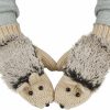 Bienvenu Bienvenu Double Layer Winter Thicken Warm Knit Mittens Cartoon Hedgehog Gloves New