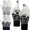 JaGely Jagely 3 Pairs Women'S Winter Gloves Touch Screen Gloves Warm Lined Gloves Knitted Gloves For Work, School, Walking Dogs Best