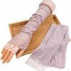 Suoirblss 2 Pairs Fashion Lace Uv Sun Protection Long Sleeve Fingerless Glove For Women'S Outdoor Sports Wholesale