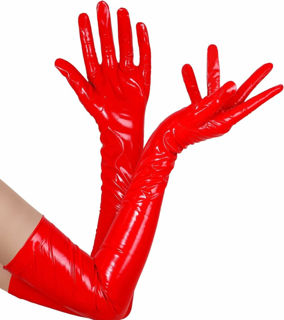 Bencailor Bencailor Women Long Gloves Patent Leather Gloves For Costume Photoshoot Wholesale