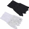 Tvoip Tvoip 2Pairs White And Black Women Fake Arm Sleeves Organ Pleated Cuff Beautiful Goddess Lace Hollow Hook Accessories Outdoor Apparel Arm Warmers Online