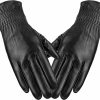 Upasceoka Upasceoka Genuine Leather Gloves For Women, Winter Warm Touchscreen Cashmere Lined Dress Driving Motorcycle Sheepskin Gloves Black - L Wholesale