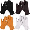 Geyoga 4 Pairs Women'S Winter Touch Screen Gloves Warm Fleece Lined Knit Gloves Elastic Cuff Winter Texting Gloves Clearance