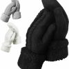 AURUZA Auruza Winter Warm Mittens For Women, Knitted Gloves Warm Soft Lining Cold Weather Accessories Gifts (Black 1) Clearance