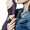 FIORETTO Fioretto Womens Genuine Leather Fingerless Gloves Driving Half Finger Gloves Unlined Sheepskin Gloves W160005 Best